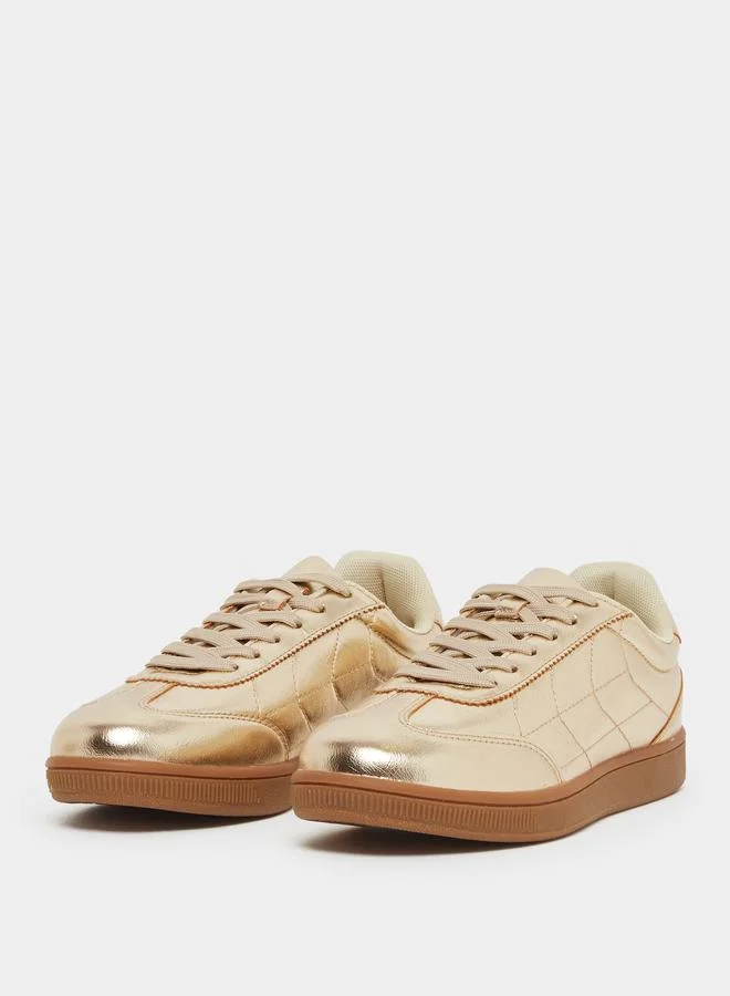 Styli Styli Retro Sole Lace Up Sneakers