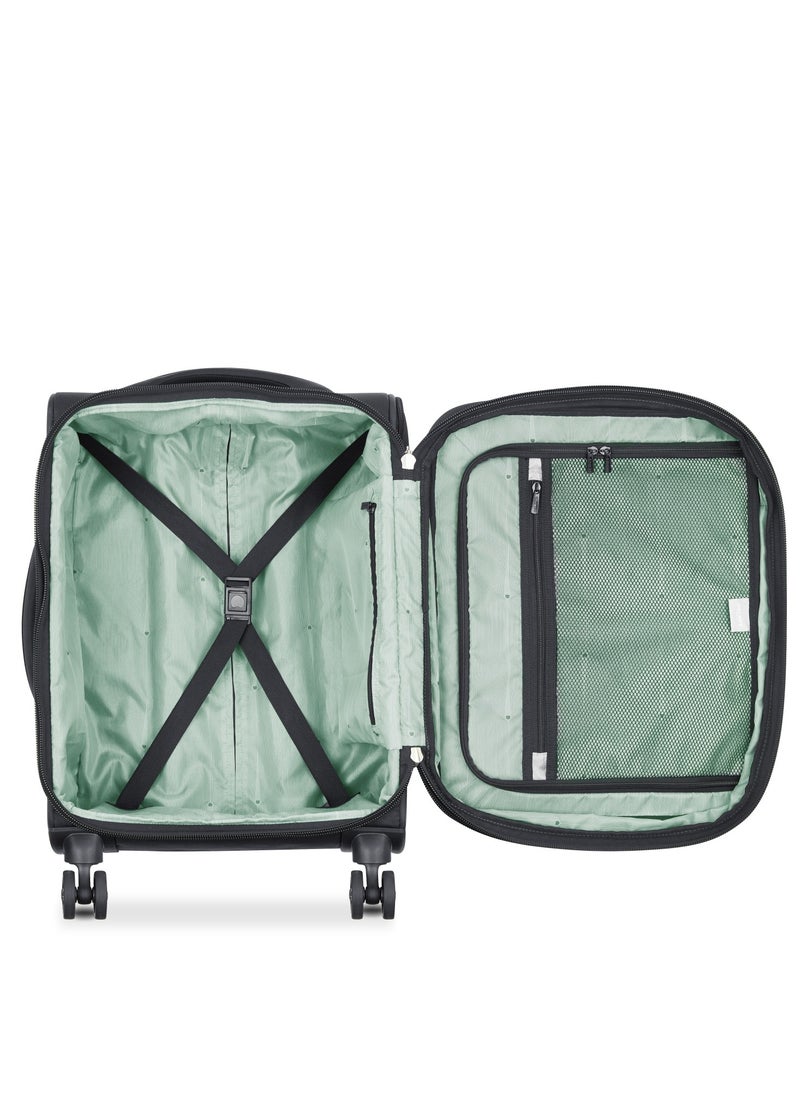 DELSEY Paris Sky Max 2.0  55cm Soft case 4 Double Wheel Expandable Cabin Luggage Trolley - Black  - Image 3