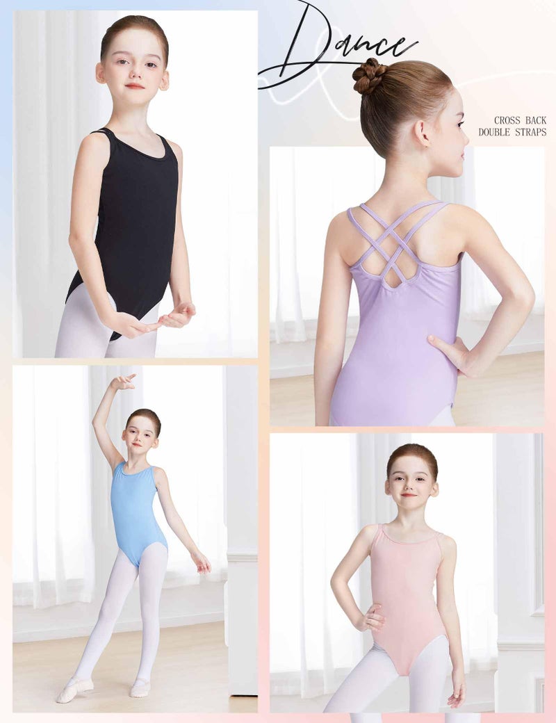 Daydance Lined Black Ballet Leotards for Girls, Spaghetti Straps Dance Wear for Training, Practice, Performance - Image 5