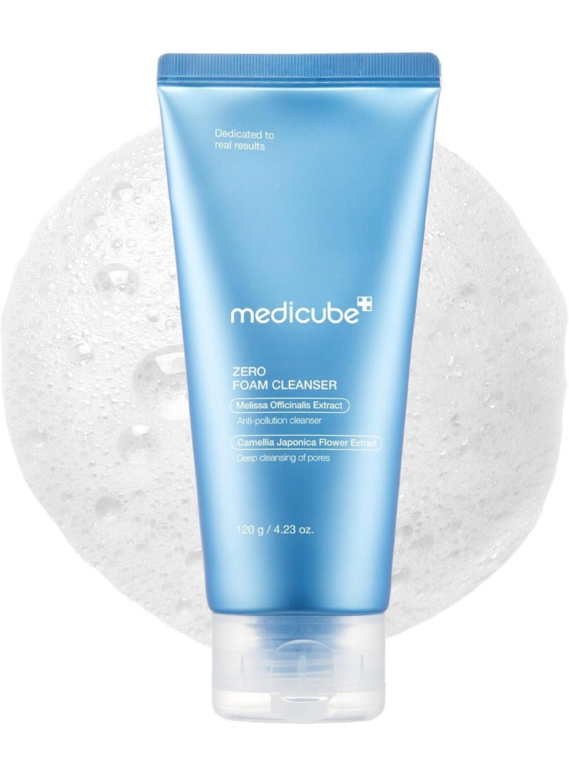 ميديكيوب منظف ​​ميديكيوب زيرو فوم للبشرة الحساسة - يتحكم في إفرازات البشرة الدهنية، ويوازن رطوبة البشرة، ويقلص المسام | العناية بالبشرة الكورية 120g - Image 1