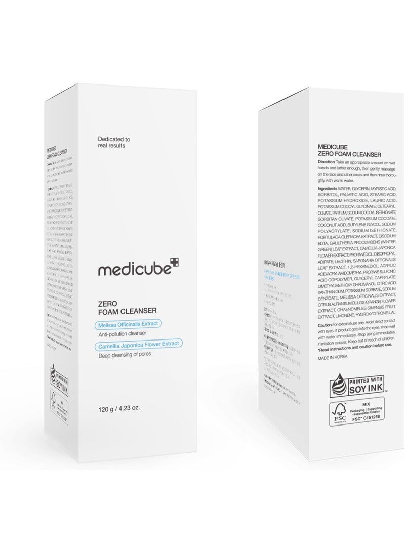ميديكيوب منظف ​​ميديكيوب زيرو فوم للبشرة الحساسة - يتحكم في إفرازات البشرة الدهنية، ويوازن رطوبة البشرة، ويقلص المسام | العناية بالبشرة الكورية 120g - Image 3