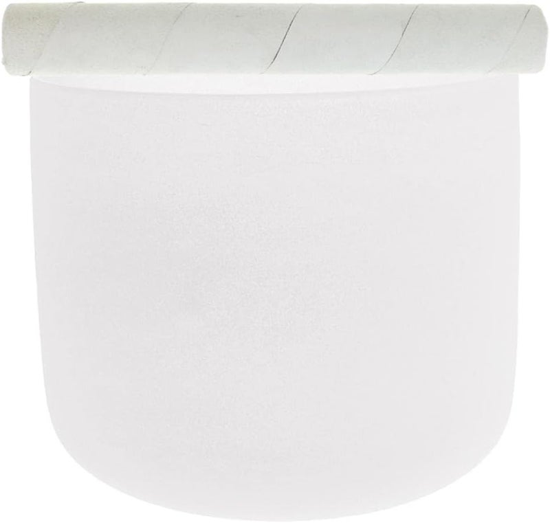 klarako Root Chakra Crystal Singing Bowls C note Set High Quality Sound 7 Inch White with Suede Mallet - Image 4