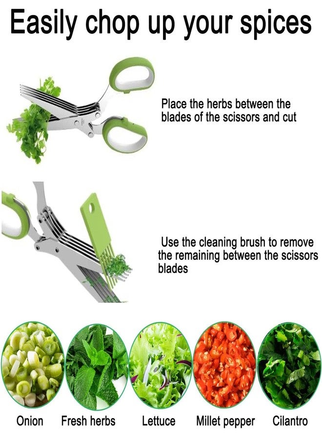 MULIRE Garlic Press Stainless Steel, 2 in 1 Garlic Mincer & Herb Scissors, Dishwasher Safe Garlic Crusher, Rust Proof Garlic Smasher and Mincer Tool with Peeler and Brush for Kitchen - Image 4