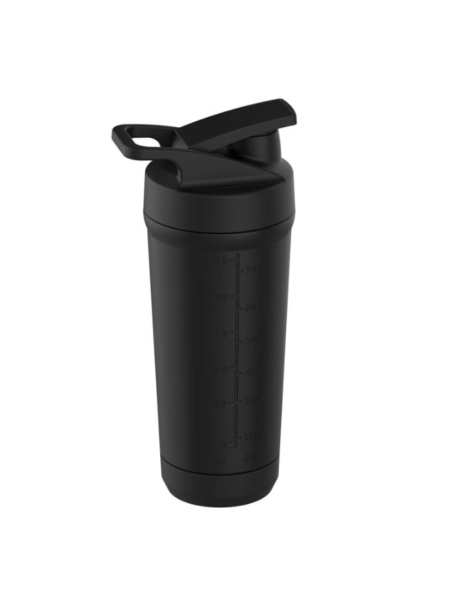 MuscleBlaze Stainless Steel Gym Shaker Pro (Black, 700ml) - Image 4