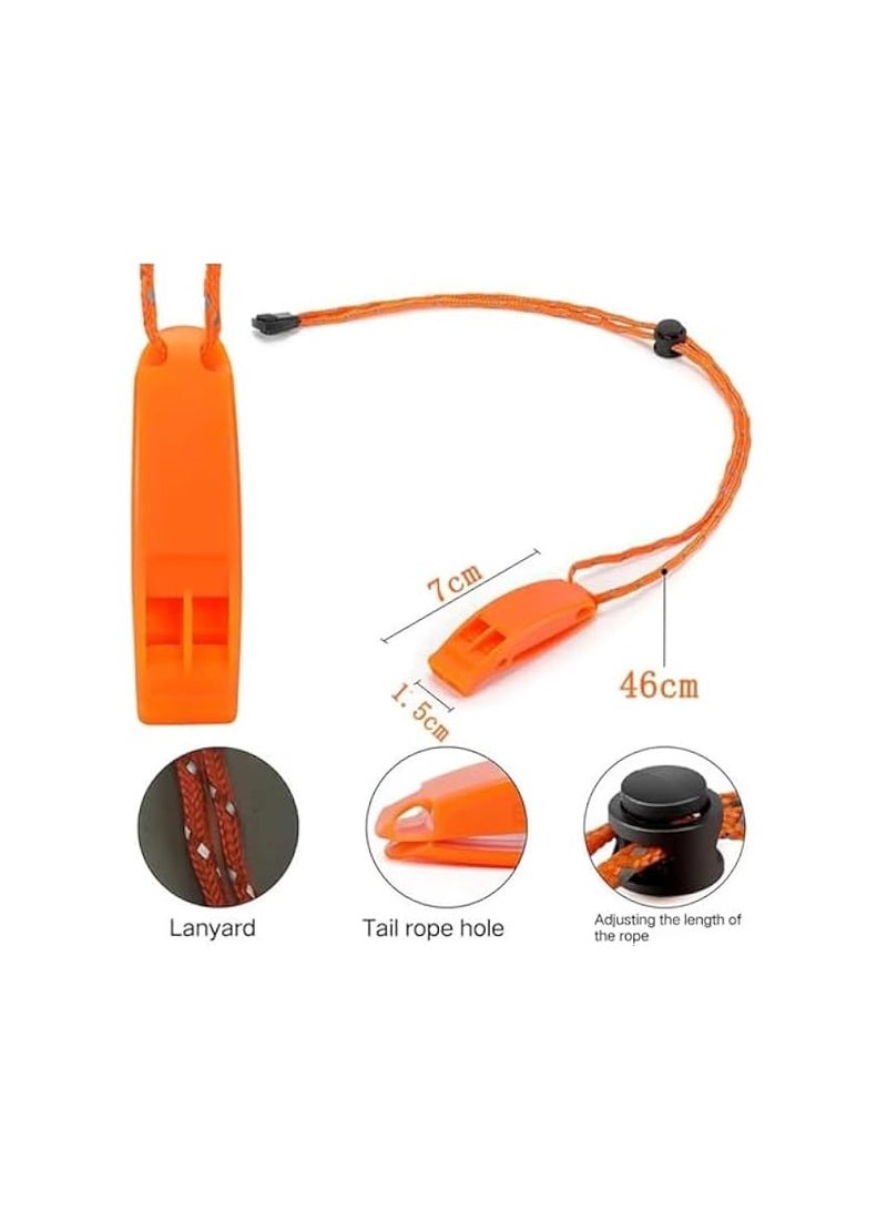 Whistle Emergency,Whistles with Adjustable Reflective Lanyard Emergency Whistle,Safety Super Loud Emergency Survival Whistle,for Outdoors,Mountaineering,Boating,