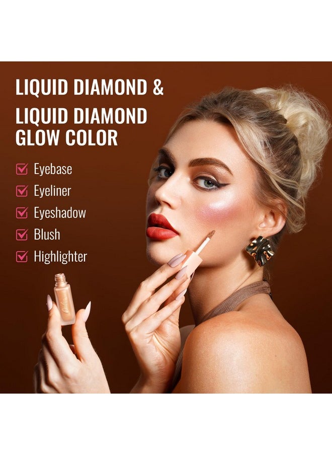 Oulac Matte Peach Eyeshadow Shimmer Finish Liquid Eyeshadow Eyeshadow Base&Liquid Rouge Duo Buildable Smooth Eye Makeup Wrinkle Resistant Vegan Crueltyfree Sa04  - Image 5