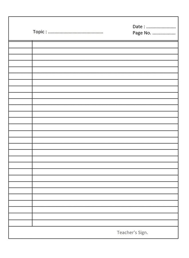 LRS A4 Size Both Side Ruled 70-80 GSM Sheets for Project/Assignment/Practical/Homework (Pack of 100 Sheets) - Image 2