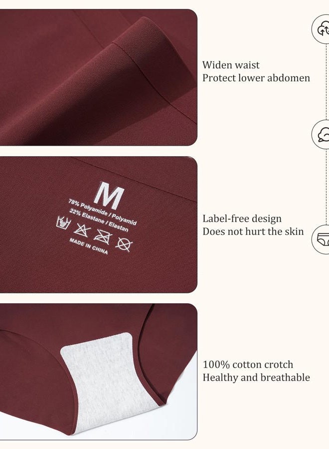 LEVAO Women's High Waisted Seamless Underwear No Show Full Coverage Briefs Stretchy Invisible Panties Cheeky Pack of 6 - Image 5