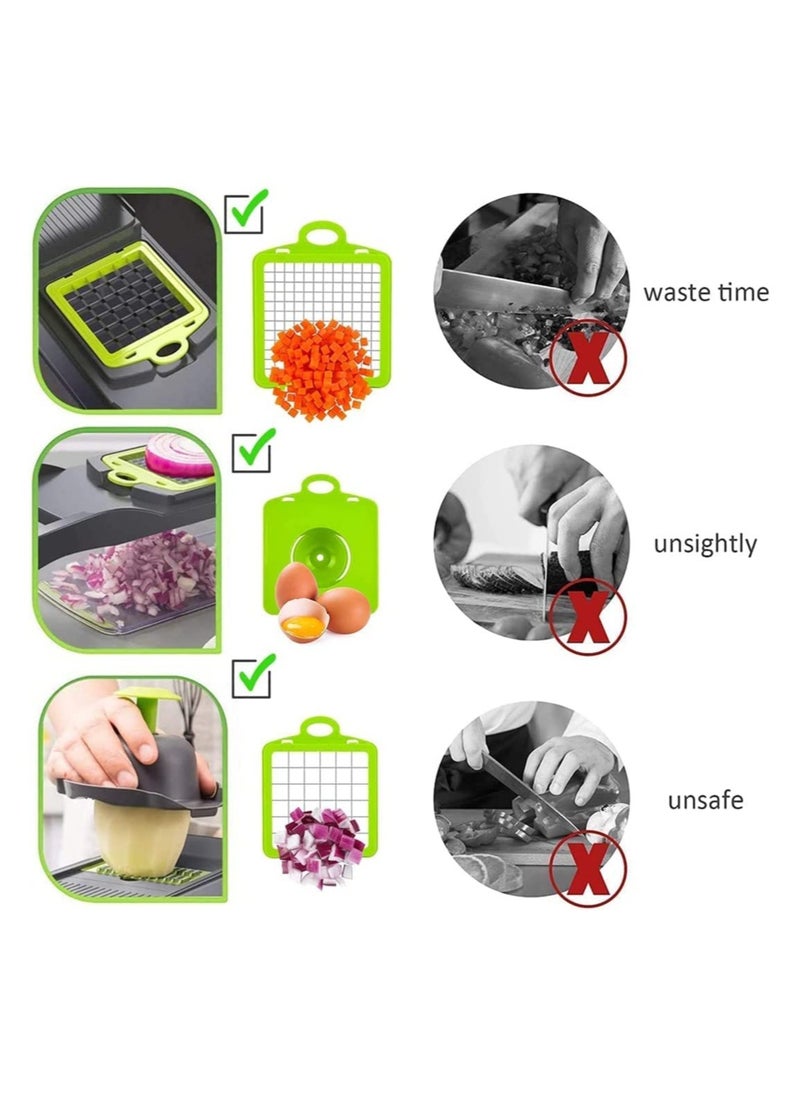 ELTRAZONE - Mandoline Slicer with Colander Basket and Container Vegetable Chopper with 7 Interchangeable Blades l Durable Cutter Chopper Slicer and Grater - Image 1