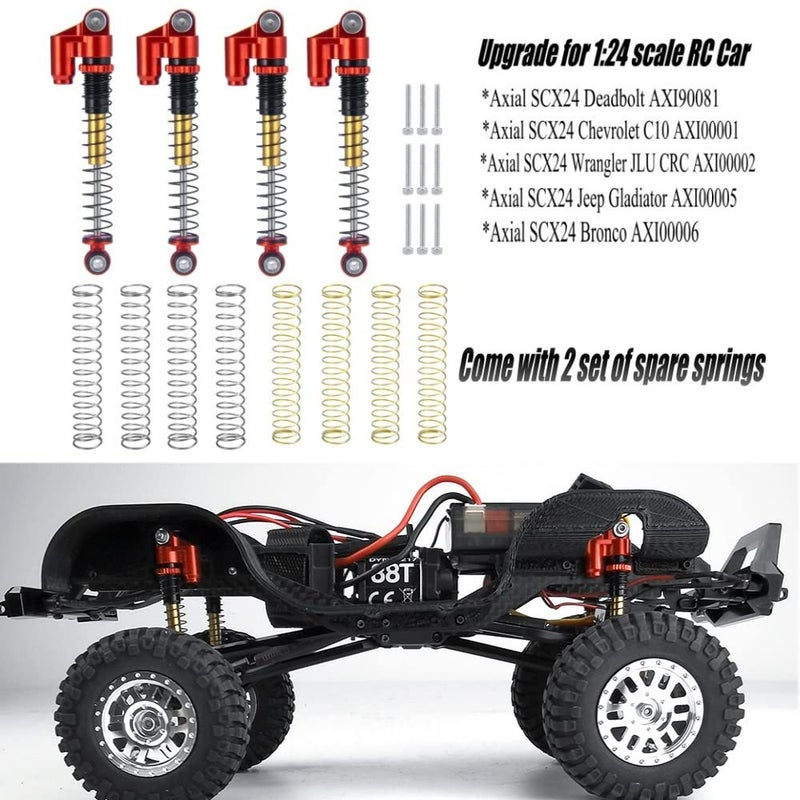 RCLIONS RC Shocks 48mm Adjustable Absorber Damper for 1:24th Axial SCX24 AXI90081 Deadbolt AXI00001 AXI00002 JLU CRC RC Crawler Car Upgrades - Image 5