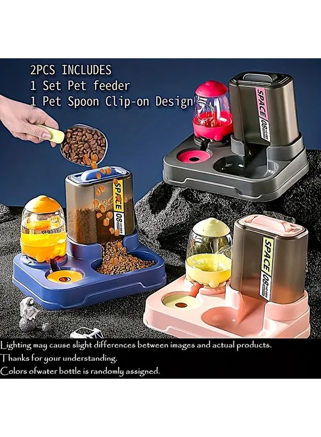 Automatic Pet Feeder 2Pcs Rose Bowl Spoon For Dog Cat Dry Kibble - Image 3