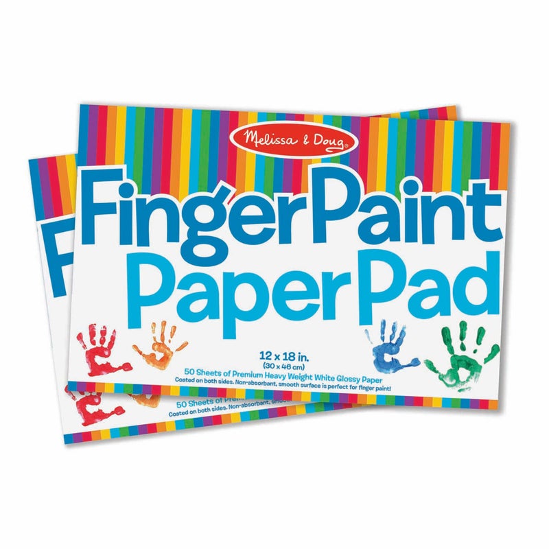 Melissa & Doug Finger Paint Paper Pad (12 x 18 inches) - 50 Sheets, 2-Pack - FSC Certified - Image 3