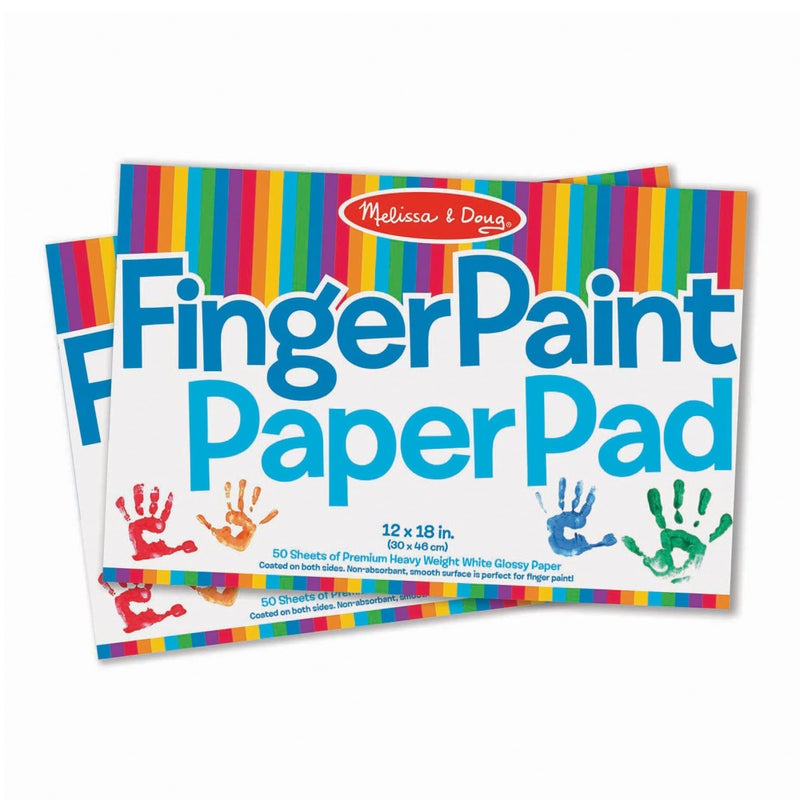 Melissa & Doug Finger Paint Paper Pad (12 x 18 inches) - 50 Sheets, 2-Pack - FSC Certified - Image 1