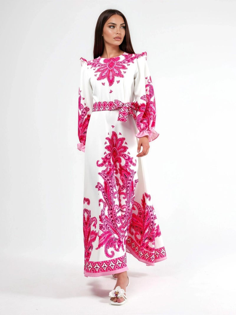 Jennyfer Paisley Print Maxi Dress with Tie Detail - Image 5