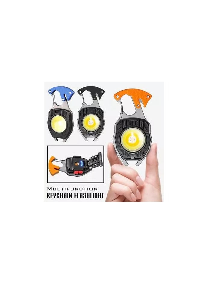 LED Keychain Flashlight: Multifunctional Mini Work Light with Magnetic Base, and Type-C Charging for Emergencies  - Image 1