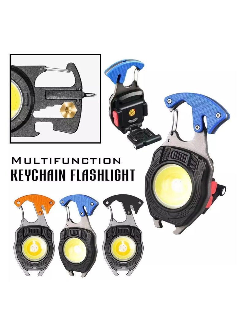 LED Keychain Flashlight: Multifunctional Mini Work Light with Magnetic Base, and Type-C Charging for Emergencies  - Image 2