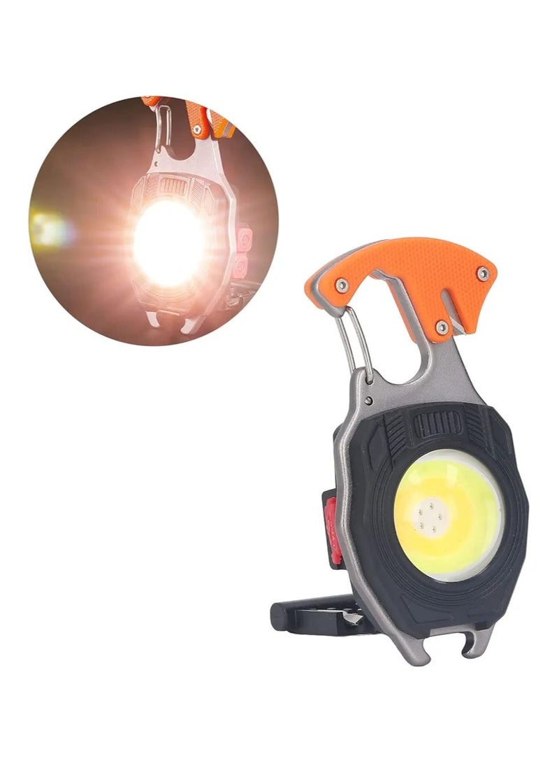 LED Keychain Flashlight: Multifunctional Mini Work Light with Magnetic Base, and Type-C Charging for Emergencies  - Image 3