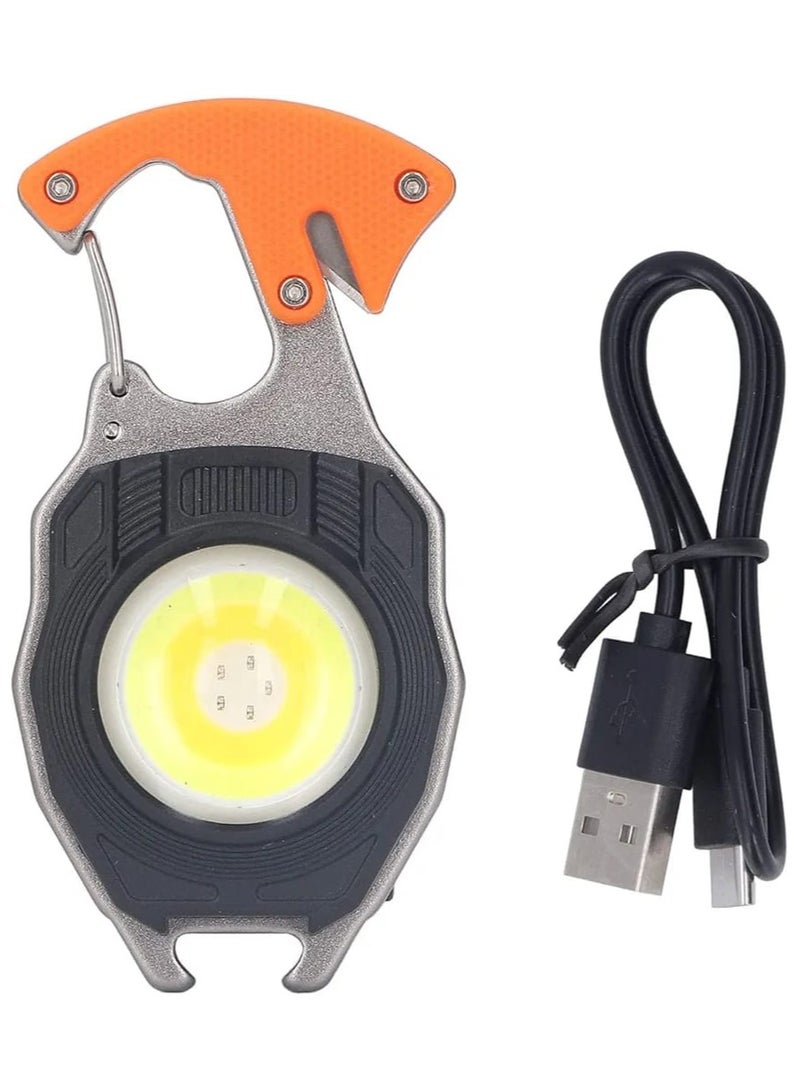 LED Keychain Flashlight: Multifunctional Mini Work Light with Magnetic Base, and Type-C Charging for Emergencies  - Image 4