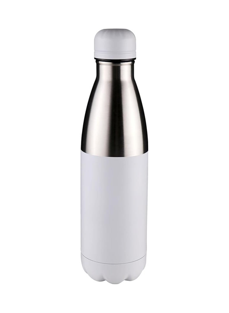 Hans Larsen Stainless steel water bottle Classic double walled vacuum insulated water bottle Leak proof 500 ML White  - Image 1