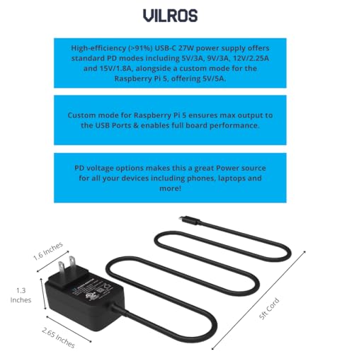Vilros Raspberry Pi 5 Starter Kit MAX - Turbo Cooled Aluminum - (128GB Edition) - (8GB RAM) - Image 5