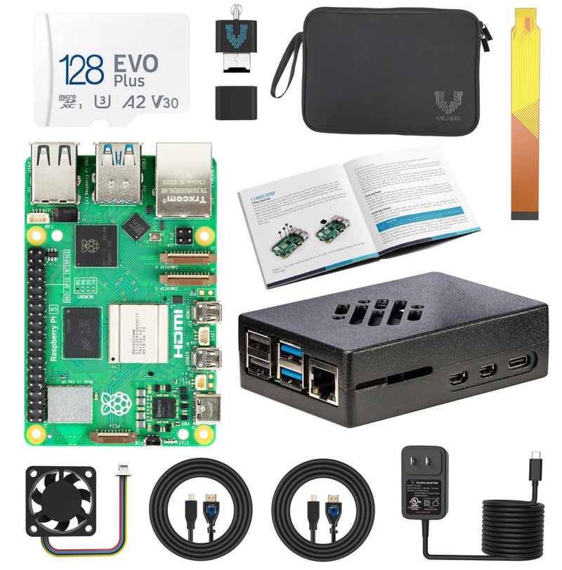 Vilros Raspberry Pi 5 Starter Kit MAX - Turbo Cooled Aluminum - (128GB Edition) - (8GB RAM) - Image 1
