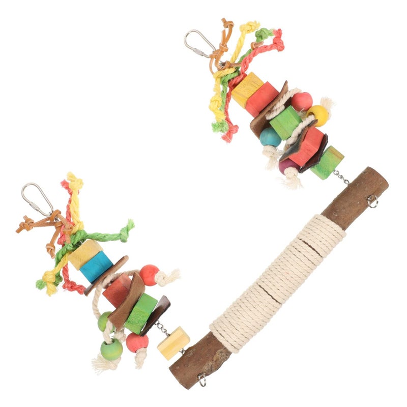 Durable Parakeet Swing Bird Perch for Parrots Chewable Cage Accessory - Image 2