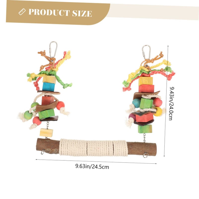 Durable Parakeet Swing Bird Perch for Parrots Chewable Cage Accessory - Image 3
