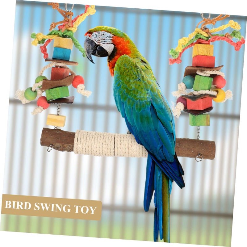 Durable Parakeet Swing Bird Perch for Parrots Chewable Cage Accessory - Image 4