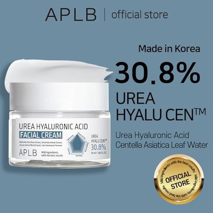 APLB Urea Hyaluronic Acid Facial Cream | UREA HYALU CEN™ 30.8% 1.86 FL.OZ/Korean Skincare, Deep hydration & Soothing, Dry skin, Wrinkle care, Revitalize for gentle and improve skin texture - Image 2