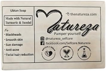 Natureza Organic Natural Herbal Soap Ubtan Turmeric soap with Sandalwood 90g - Image 4