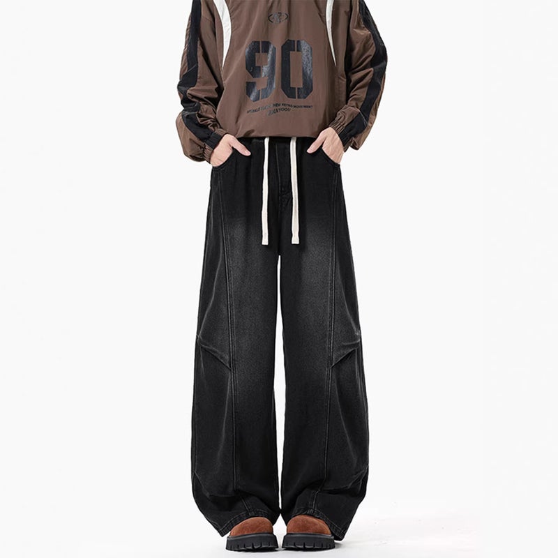 Unisex Classic Denim Jeans Loose Fit Daily Outdoor Wear - Image 3
