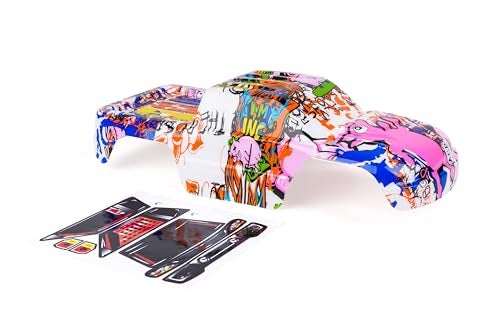 SummitLink Custom Body Compatible for 110 Scale RC Car or Truck Truck not Included Graffiti Pink Pig - Image 1