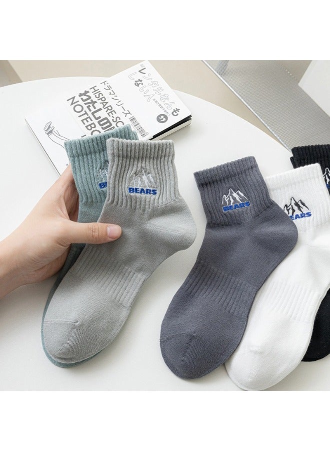 شيبشيب 5 أزواج من الجوارب الرجالية بطول الكاحل مع تبطين، جوارب رياضية للركض - Image 2