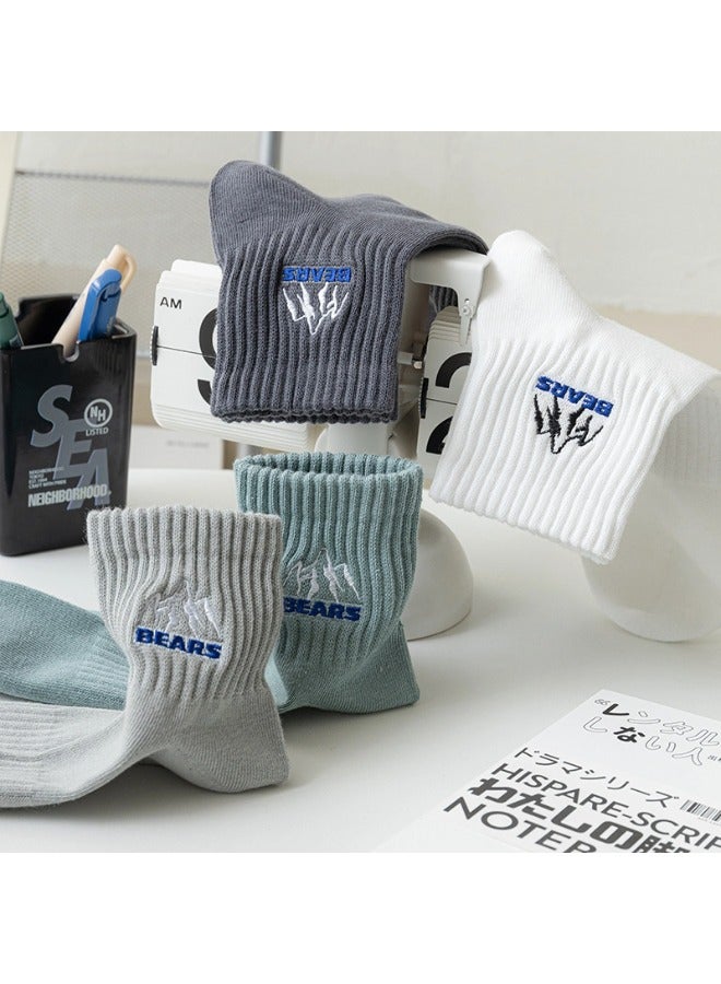 شيبشيب 5 أزواج من الجوارب الرجالية بطول الكاحل مع تبطين، جوارب رياضية للركض - Image 3