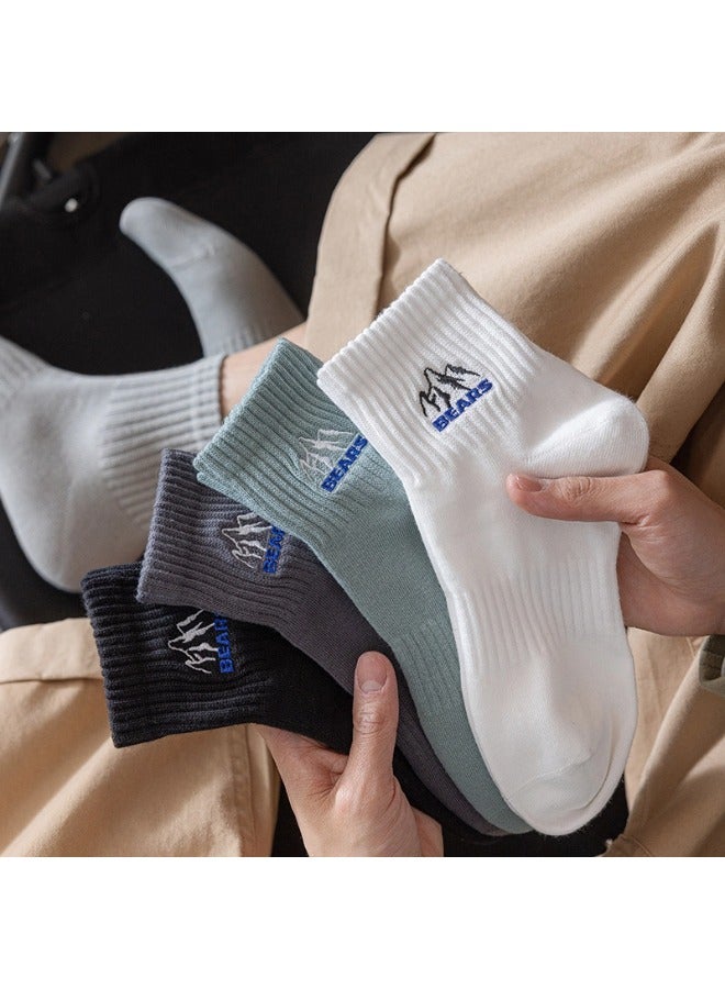 شيبشيب 5 أزواج من الجوارب الرجالية بطول الكاحل مع تبطين، جوارب رياضية للركض - Image 4