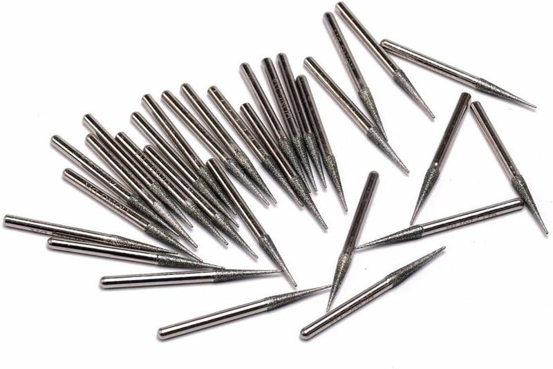 جنجلينج JINGLING 30 قطعة 3.2 مم بت طحن ماسي مدبب 1/8 بوصة بتات دوارة مخروطية لـ Dremel - Image 5