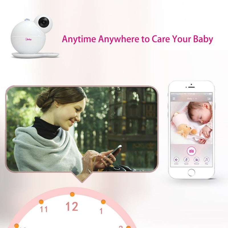 iBaby Smart WiFi Baby Monitor, 1080P Full HD Camera, Temperature and Humidity Sensors, Motion and Cry Alerts, Moonlight Projector, Remote Pan and Tilt with Smartphone App for Android and iOS - Image 3
