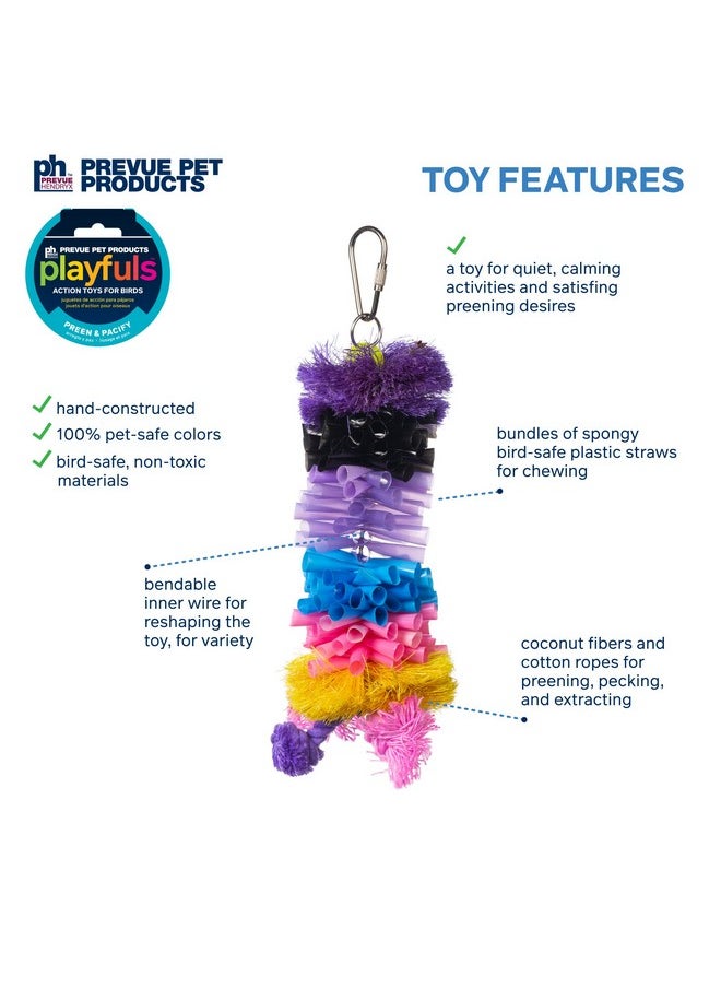 Prevue Prevue Pet Products Preen & Pacify Calypso Creations Straw Stacker Bird Toy 62634  - Image 3