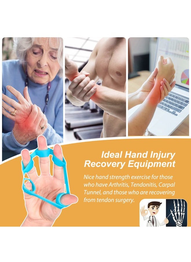 Pnrskter Hand Grip Strengthener, Finger Exerciser, Grip Strength Trainer (6 PCS),New Material,Forearm Grip Workout, Finger Stretcher, Relieve Wrist Pain, Carpal Tunnel, Trigger Finger, Mallet Finger a  - Image 5