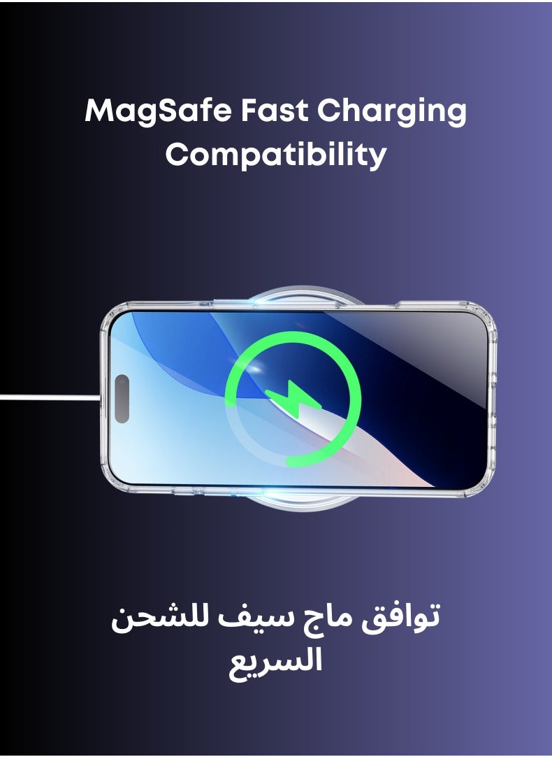 Edots iPhone 16 Pro Max Case MagSafe – Clear Magnetic Cover, Slim Transparent TPU, Military-Grade Protection, Scratch-Resistant, Strong Magnet, MagSafe Compatible  - Image 5