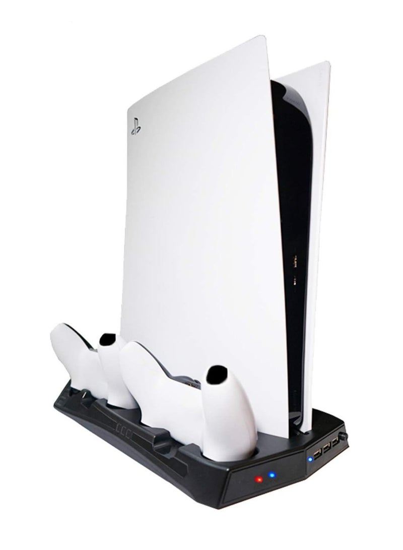Loquat PS5 Cooling Fan Stand, Fast Charger for PS5 Dual Sense Controllers, PS5 Vertical Stand for PS5 Disc u0026 Digital Editions - Image 1