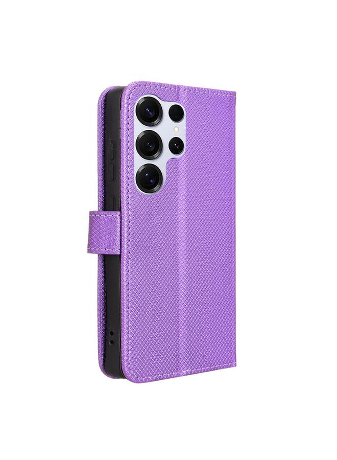 S-TOP Case For Samsung Galaxy S25 Ultra 5G Diamond Texture Leather Phone Case - Image 3