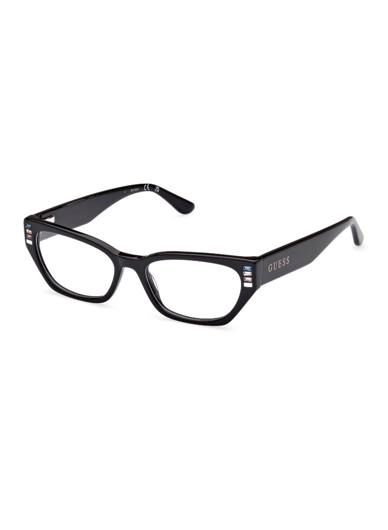 GUESS Women's Cat Eye Shape Eyeglass Frames - GU296700151 - Lens Size: 51 Mm - Shiny Black - Image 1