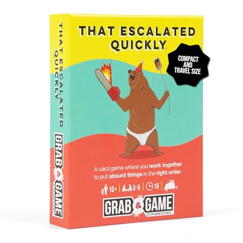 Exploding Kittens That Escalated Quickly Grab Game 35 Players Ages 10 15 Minutes to Play Travel Sized Card Game Party Family Card Games for Kid Adults - Image 1