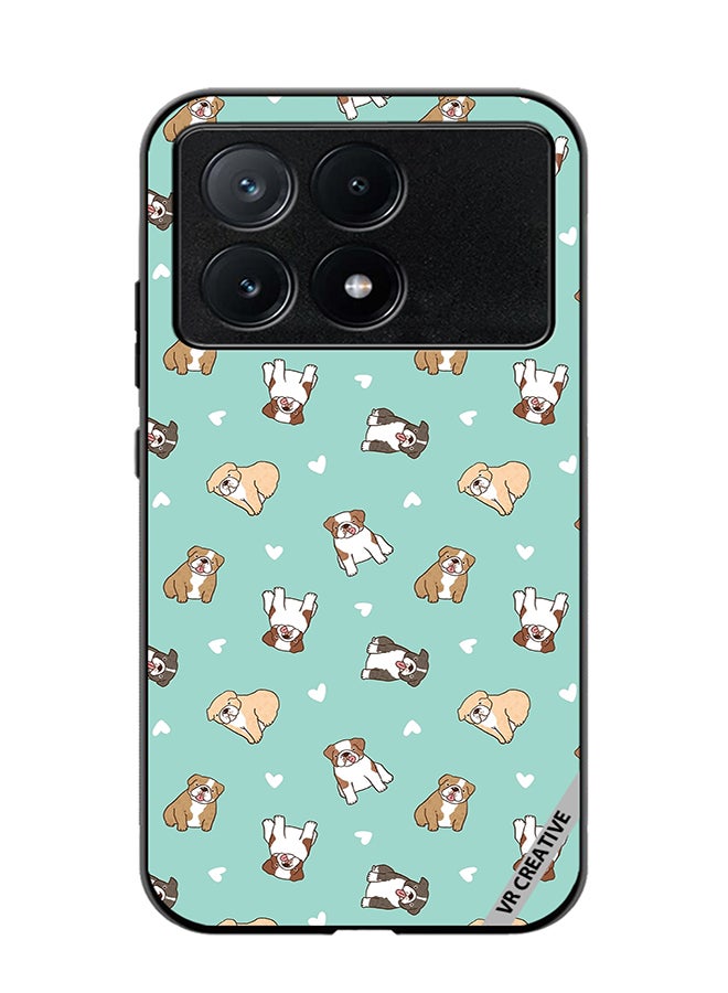VR CREATIVE Protective Case Cover For Xiaomi Poco X6 Pro Cartoon Bulldog Dog Design Multicolour - Image 1