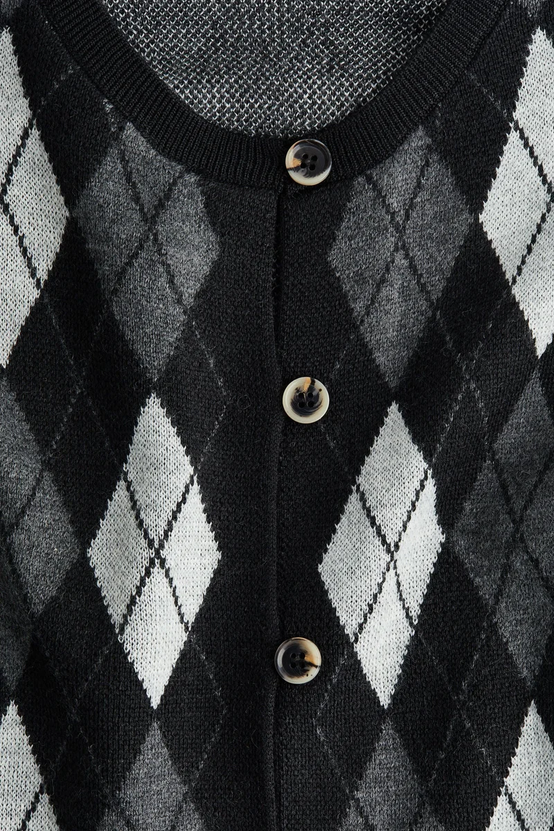 H&M Wool-blend jacquard-knit waistcoat