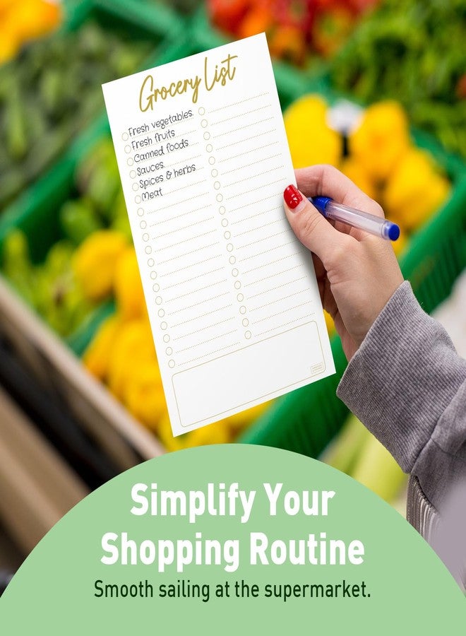 Sweetzer & Orange S&O Grocery List Notepad for Organization, Gold Magnetic sheets for Freezer, Shopping register Dairy, Force field pages for Refrigerator, Market Catalog Magnet Pad for Fridge - 4.5x7.5”, 50 Pages - Image 5