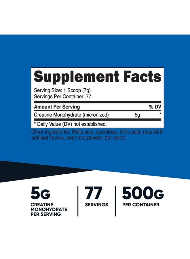 Nutricost Creatine Monohydrate Powder (Watermelon, 500 Gram) - Micronized Creatine Supplement - Vegan, Non-GMO, Gluten Free - Image 2