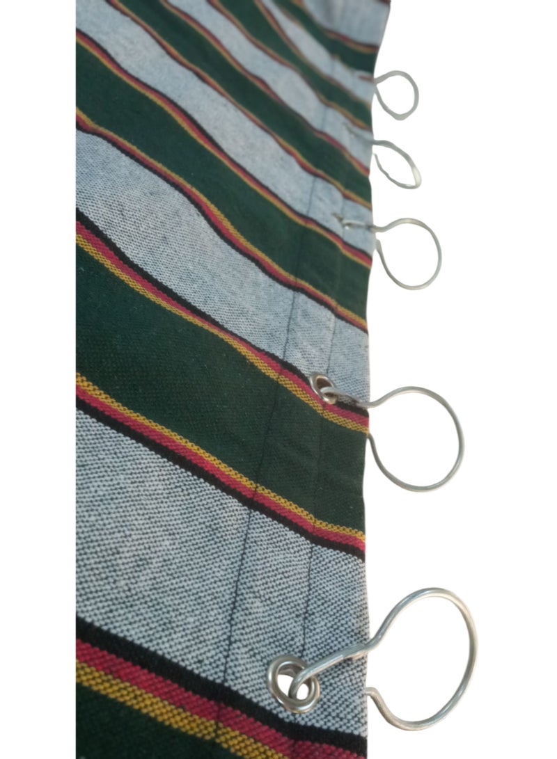 striped Balcony curtain, width 2.70 m and height 2.65 m