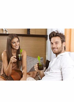 Y&D Tea Leaf Infuser,Long Shape Handle-Stainless Steel Strainer Drip Tray Included Loose Infuser Silicone Kitchen Long Handle for Cups, Mugs and Teapots, Green  - Image 3